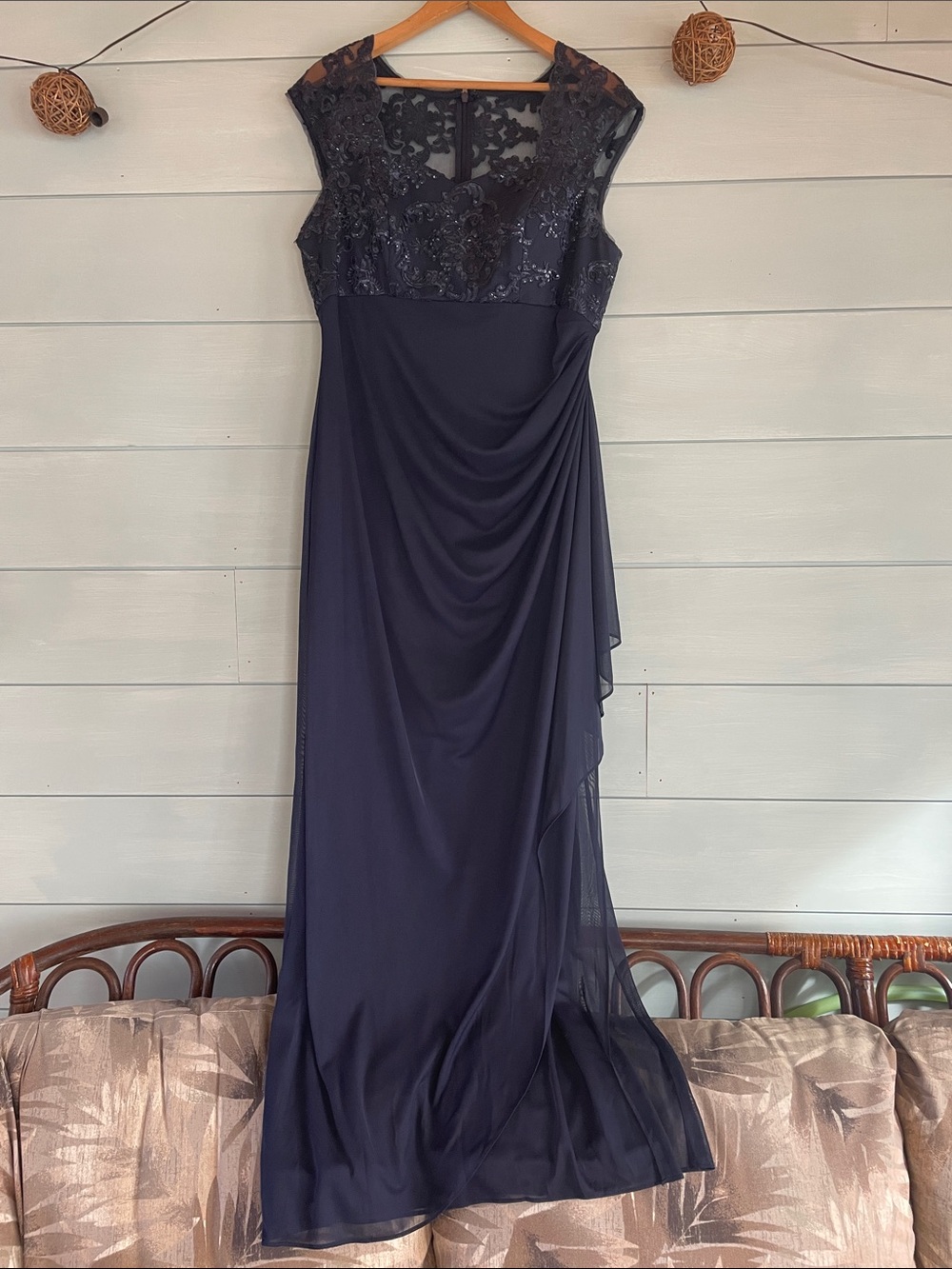 Dark navy evening gown